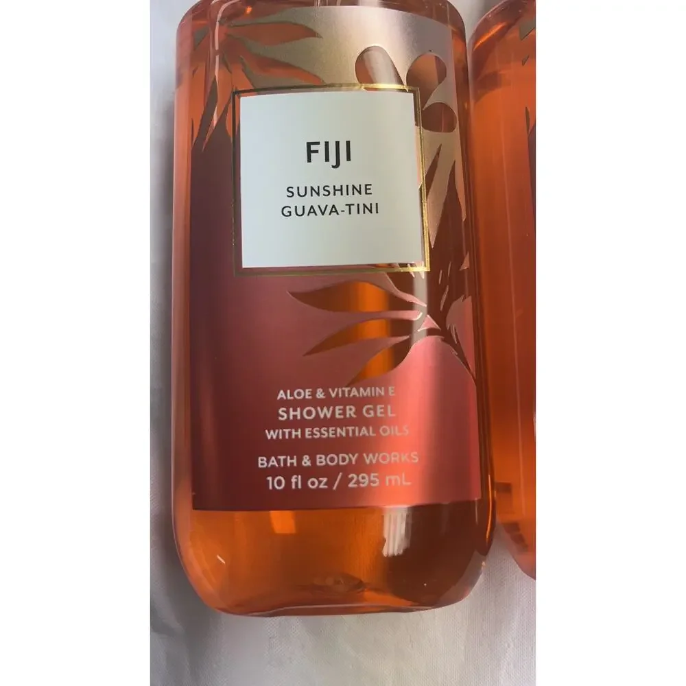 2 x Bath & Body Works FIJI SUNSHINE GUAVA-TINI Aloe & Vitamin E shower gel